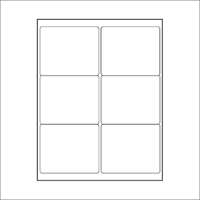 4 x 3-1/3 Laser 6-up 1000 SHT/Box