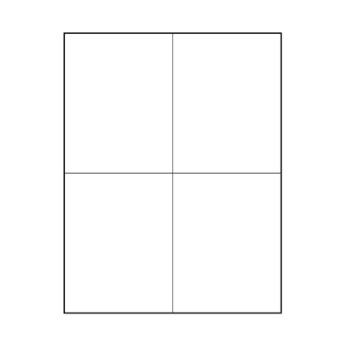 4-1/4 x 5-1/2 Laser 4-up 1000 SHT/Box