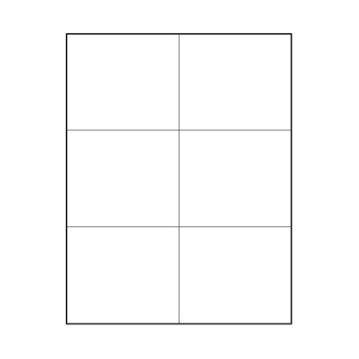 4-1/4 x 3-11/16 Laser 6-up 1000 SHT/Box
