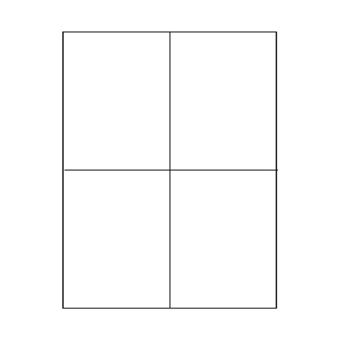 4 1/4 X 7 (4-UP) 1000/BX 8.5X14SH