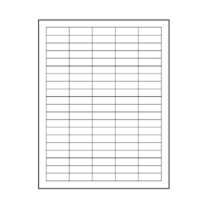 1-1/2 x 1/2 Laser 100-up 100 SHT/Box