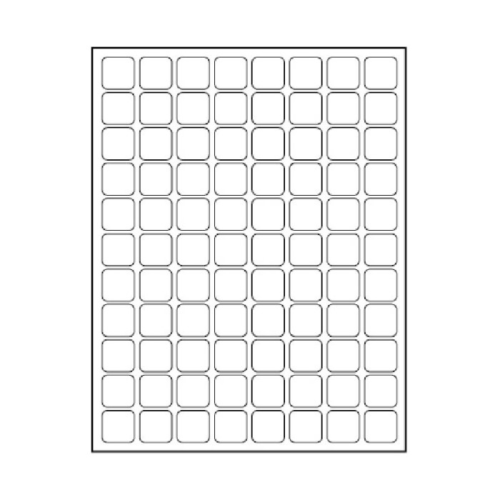 7/8 x 7/8 Laser 88-up 100 SHT/Box | Laser & Inkjet Label Sheets & Other ...