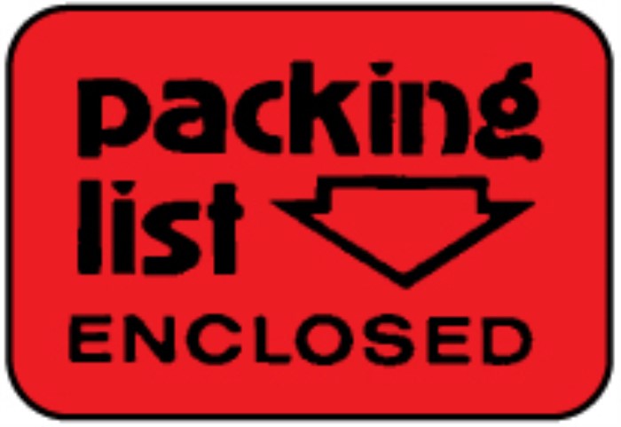 PACKING LIST ENCLOSED 2 X 3 500/RL
