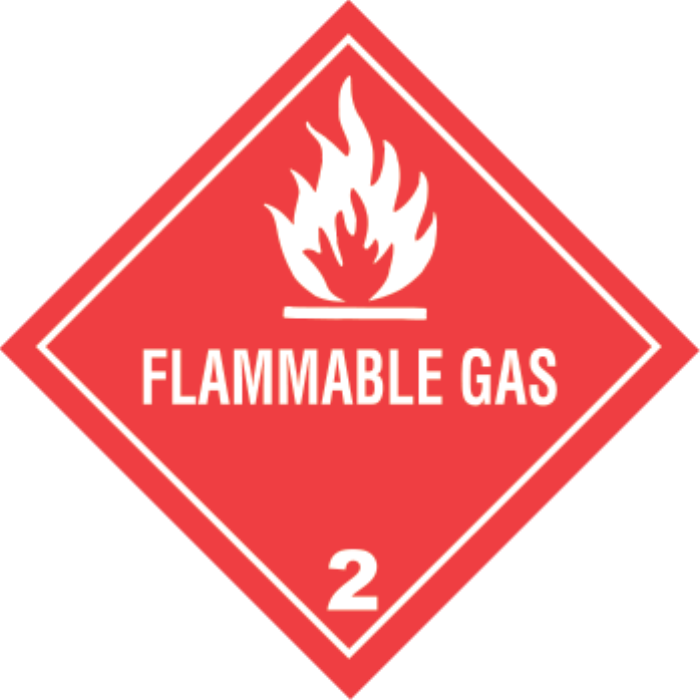 FLAMMABLE GAS  4 X 4 500/RL
