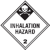 INHALATION HAZARD  4 X 4 500/RL