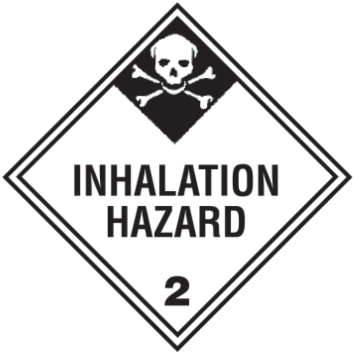 INHALATION HAZARD  4 X 4 500/RL