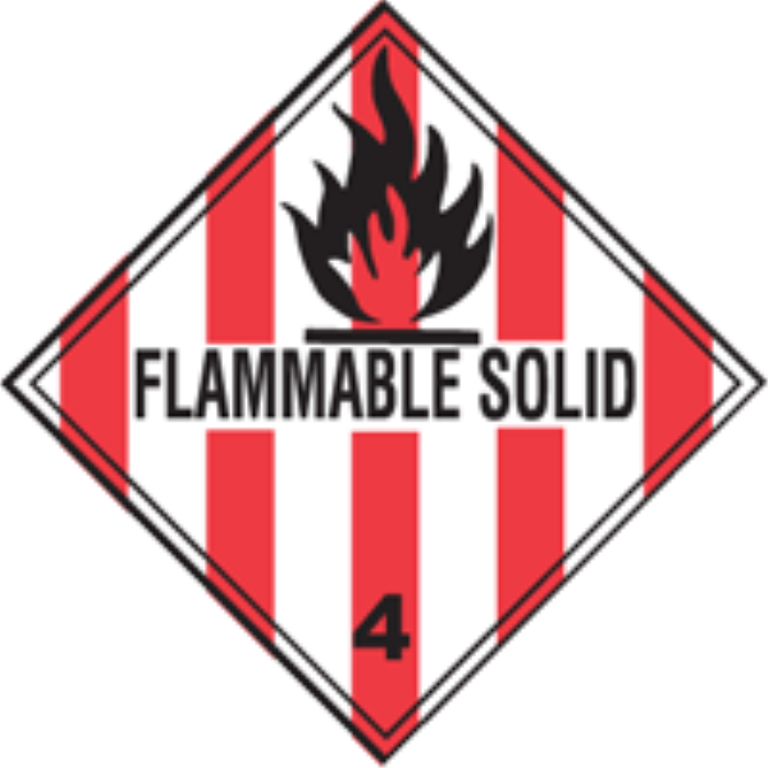 FLAMMABLE SOLID  4 X 4 500/RL