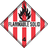 FLAMMABLE SOLID  4 X 4 500/RL