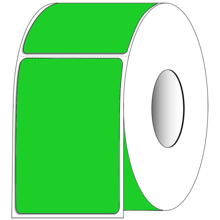 4 x 6 TT paper fluorescent green 1000/RL/CTN perf 3"core 8"OD 