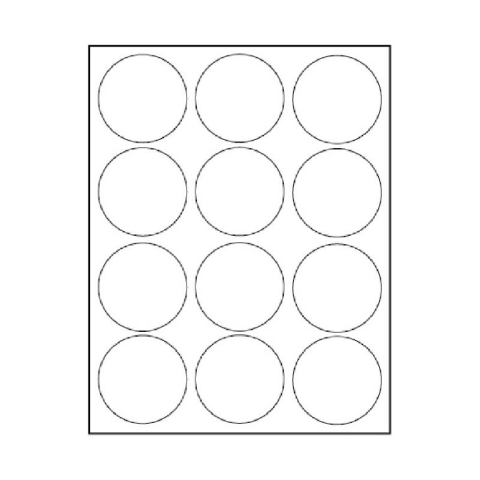 2 1/2 CIRCLE 12-UP 100 SHEETS/BOX