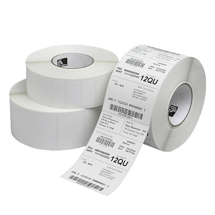 3.25" x 1.875" DT paper Z-Select 4000D 7MIL tag 1170/RL 6/CTN perf 1"core 5"OD *6 roll minimum*